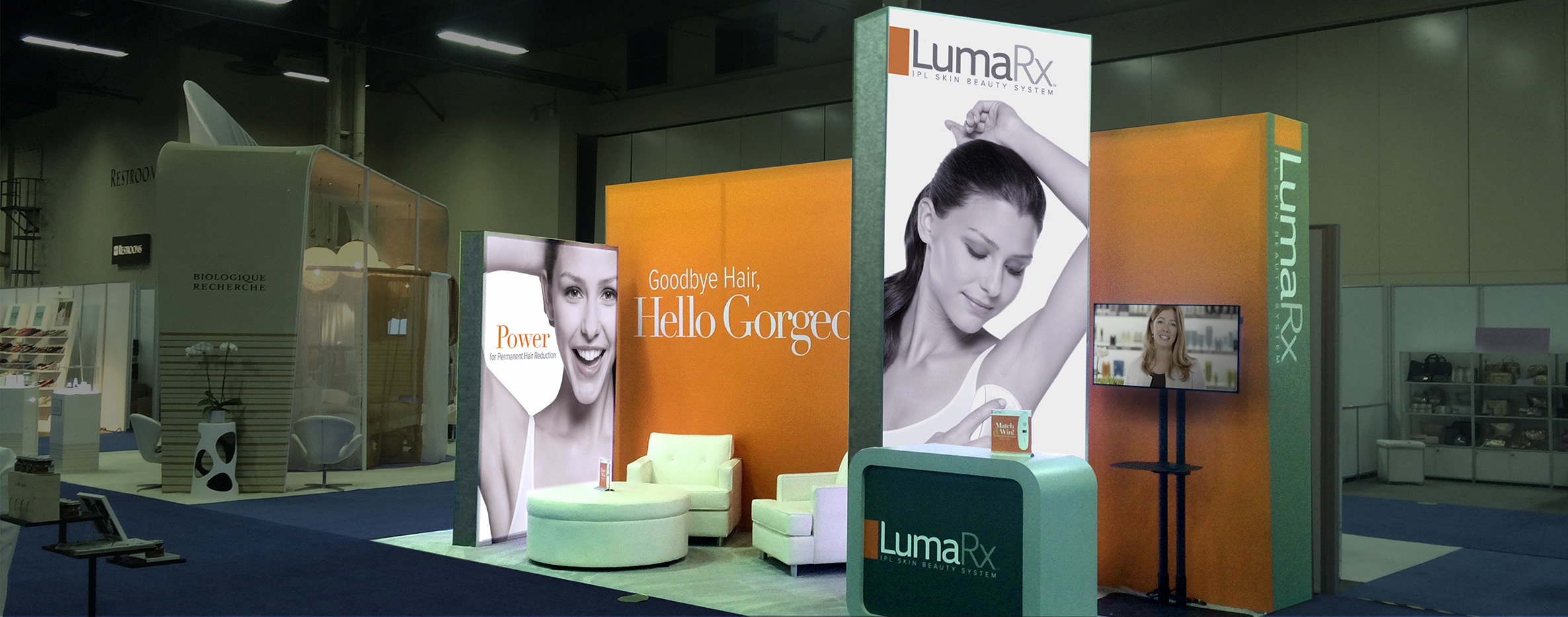 O’Berry Collaborative developed a tradeshow booth concept and design for LumaRx.